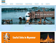 Tablet Screenshot of myanmarblueocean.com